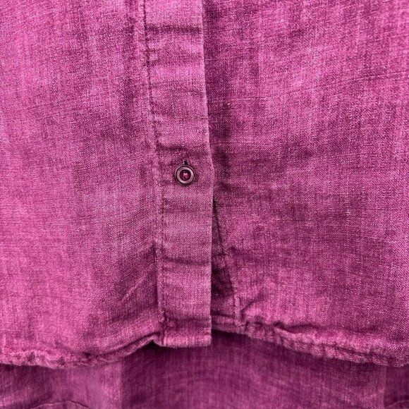 Eileen Fisher Women's Small 100% Organic Linen Long Sleeve Pink Tunic Shirt Top - Picture 7 of 11